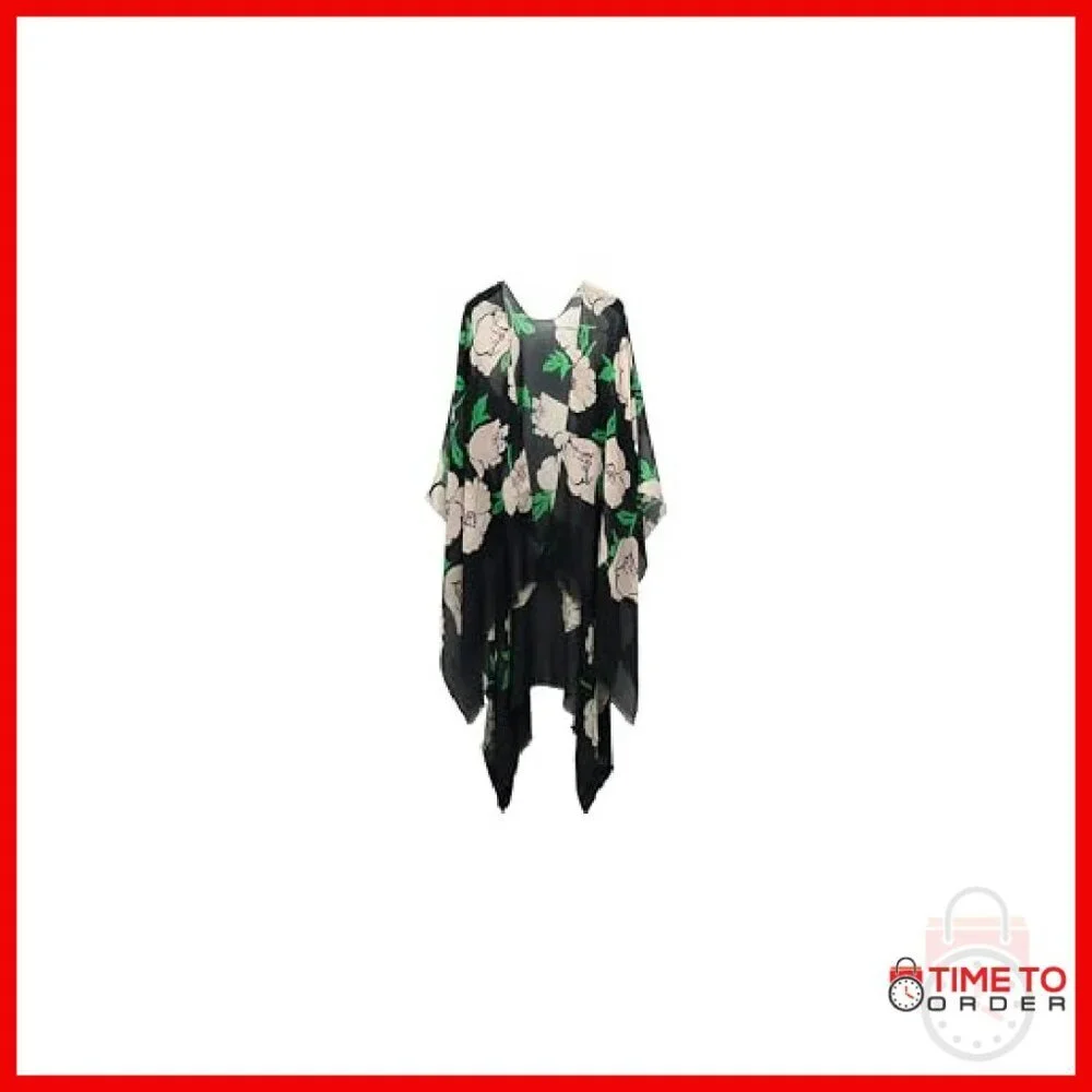 Viscose Ruana Scarf Wrap, Lightweight Fashion Accessory, One Size
